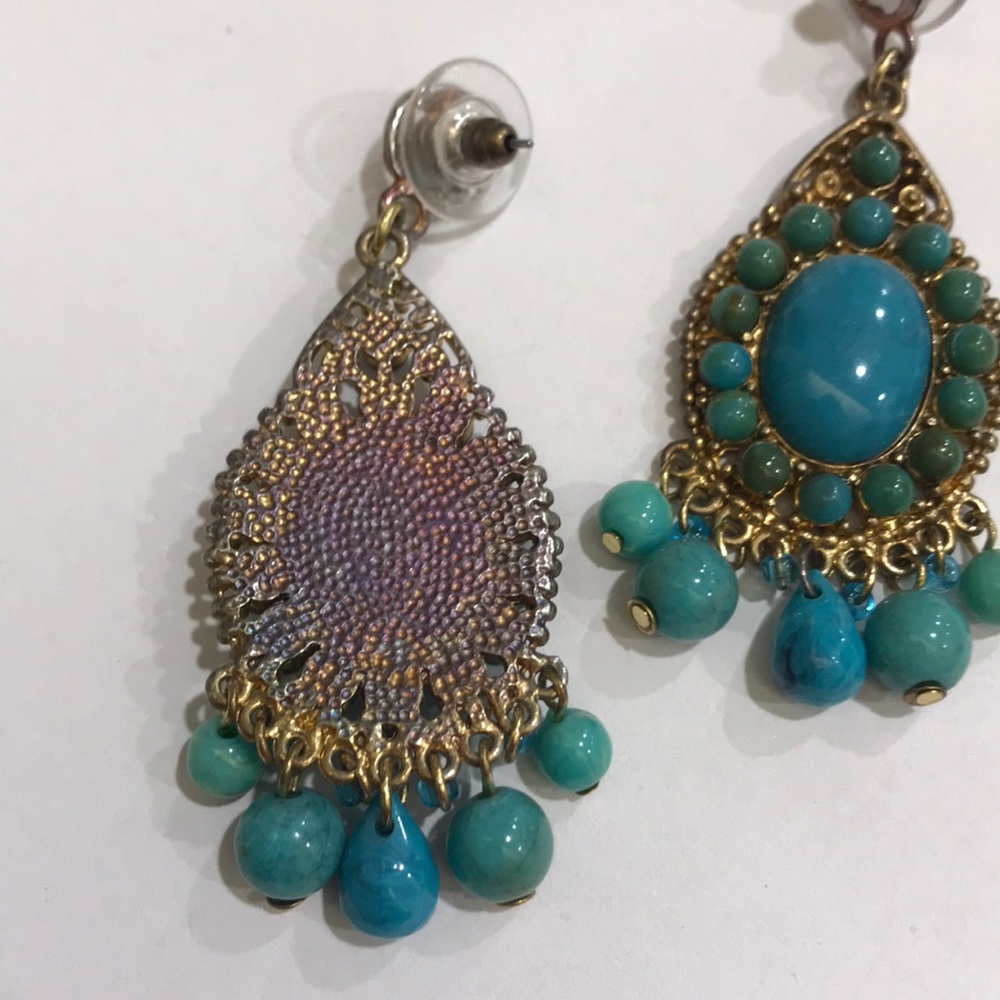 Fun turquoise statement earrings - Picture 4 of 6